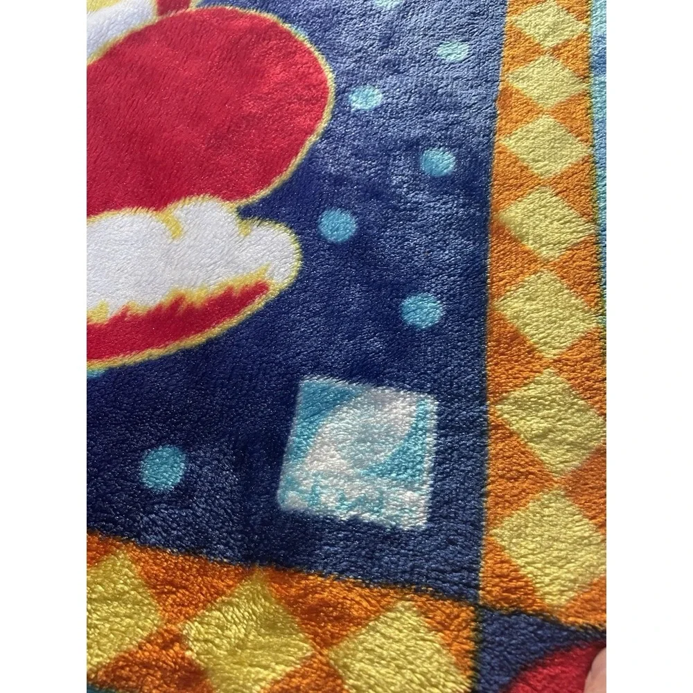 VTG RARE NovaTex Baby Blanket Puppy Dog Red Blue Vintage Soft